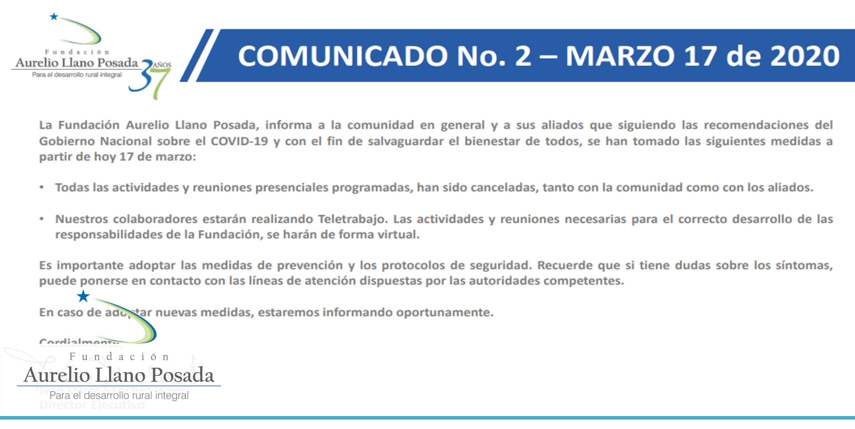 Comunicado FALLP-COVID-19